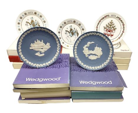 Spode Christmas collectors plates, comprising two 1973 Three Kings of Orient, 1974 Deck of Halls, two 1975 Christbaum, two 19