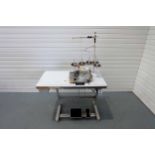 Brother EF4 V51 V Series 4 Thread Overlock Sewing Machine. Fabric Trimming Blade. Foot Lifter.