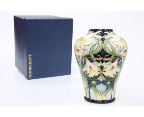 A MOORCROFT POTTERY LIMITED EDITION VASE, BY RACHEL BISHOP, the baluster body tubelined and hand-painted with the Wordsworth 