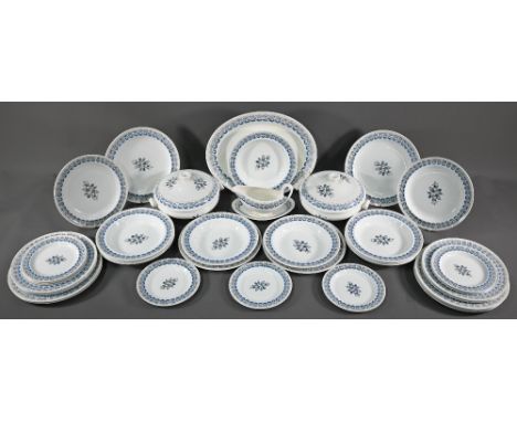 A Wedgwood pottery Ravilious design 'Persephone pattern' dinner service, comprising nine each 25.5 cm dinner plates and 23.5 
