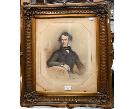 Frederick Tatham (1805-1878) - Portrait of a seated gentleman, watercolour, signed and dated 1840, 34 x 28 cm  