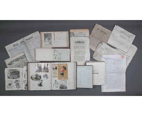 An interesting collection of Victorian and later photograph and scrap albums, manuscript volumes, Parliamentary Bills regardi