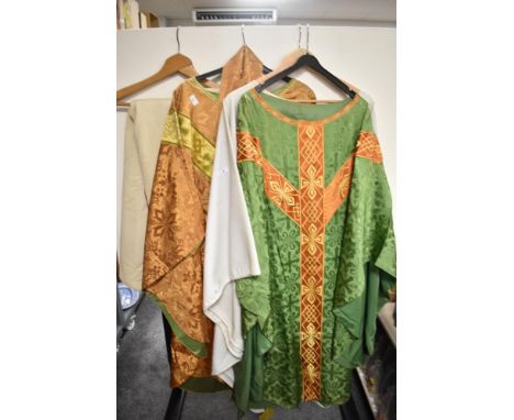 A collection of vintage Catholic Priests vestments.