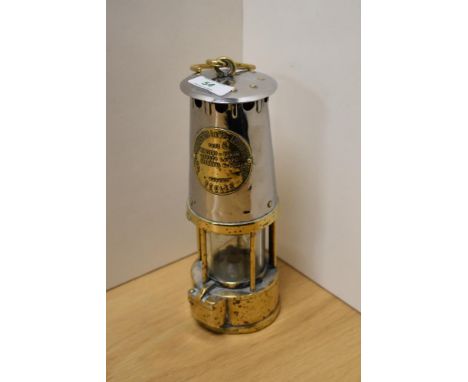 A 20th Century Eccles Type 6 miner's lamp, measuring 24cm tall