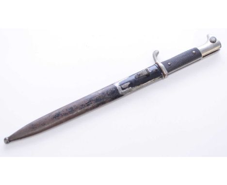 A German Third Reich N.C.O. short dress bayonet with Carl Eickhorn 1938/41-period trademark, complete with scabbard, most pla