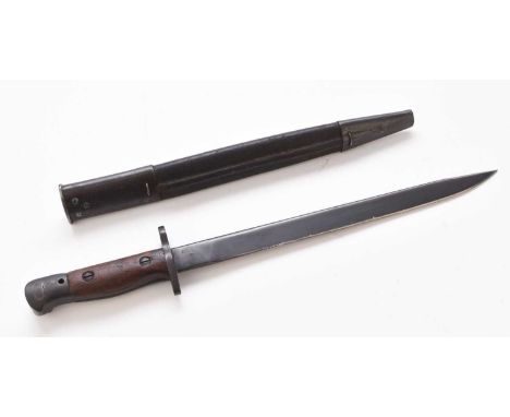 A Second World War Short 1907 Pattern Indian GRI SMLE Bayonet, No.1 Mk 2 RFI (Rifle Factory Ishapore), dated April 1943, with