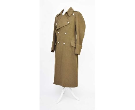 A British Army 1951 Pattern Dismounted Greatcoat, undated, with General Service QEII buttons (a couple buttons missing)