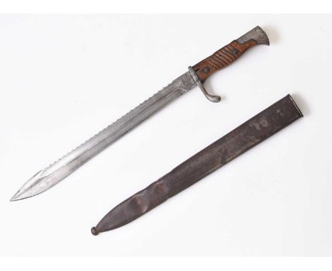 A First World War Imperial German M98/05 Mauser 'butcher' bayonet, manufactured by Stahlblume Fero. Schleutermann Remscheid-H