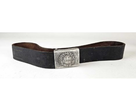 A German Army EM/NCO belt buckle by Richard Sieper &amp; Sohn, die-stamped aluminium construction, stamped 'RS&amp;S', with d