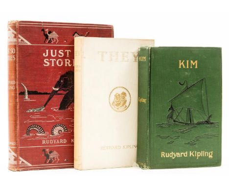 Ɵ KIPLING, Rudyard.  (1865 - 1936).  Three Works:  First Editions. 1901-1905.  comprising:   Kim. 1901.  first Canadian editi