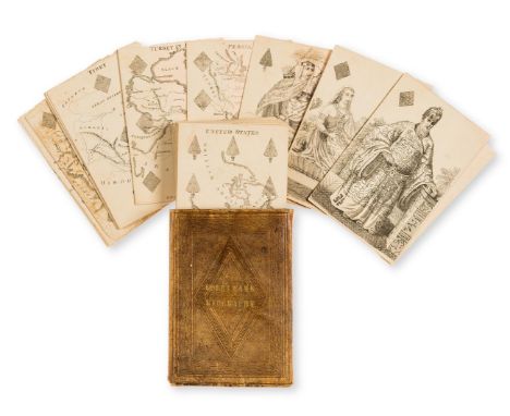 Ɵ Playing Cards.- [Court Game of Geography. William and Henry Rock, n.d., ca.1838-1855].   a set of 53 engraved geographical 