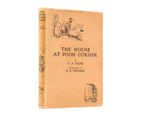 Ɵ MILNE, A.A.  (1882 - 1956).  The House at Pooh Corner. First Edition. 1928.  single volume, first trade edition, 8vo, (195 