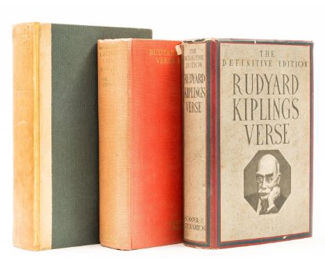 Ɵ KIPLING, Rudyard.  (1865 - 1936).  Rudyard Kipling's Verse Inclusive Edition 1885-1918. 1919.  Limited Edition, Autograph E