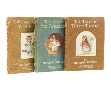 Ɵ POTTER, Beatrix.  (1866 - 1943).  Three Works: First Editions. Frederick Warne and Co., 1907, 1910, 1911.  comprising:  The