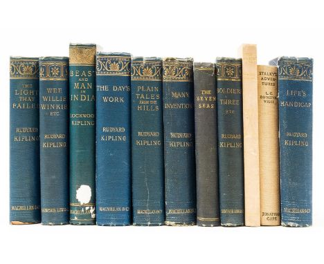 Ɵ KIPLING, Rudyard.  (1865 - 1936). and others. First and later editions. 1891-1936.   eleven volumes.   comprising:  Life's 