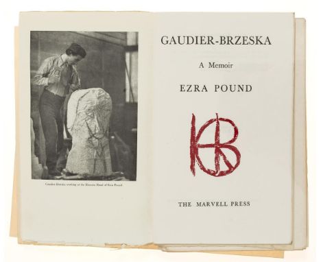 Ɵ The Marvell Press.- POUND, Ezra.  (1885 - 1972).  Gaudier-Brzeska, A Memoir. Two unbound Proof copies. 1960.  folded publis