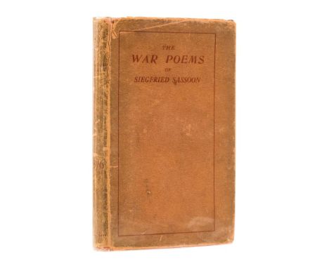 Ɵ SASSOON, Siegfried.  (1886 - 1967).  The War Poems of Siegfried Sassoon. 1919.   single volume, first edition, first impres