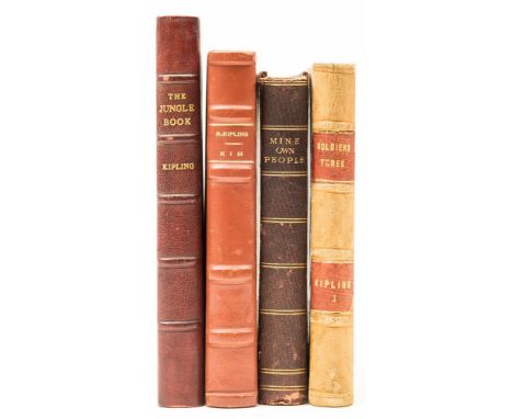 Ɵ KIPLING, Rudyard.  (1865 - 1936). Four Works: First Editions. 1899-1901.   comprising:   The Jungle Book. 1899. UK. edition