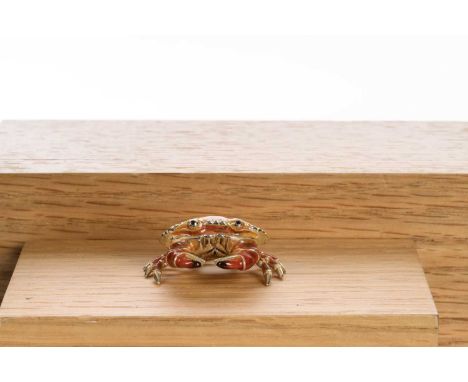 SILVER AND ENAMEL MINIATURE FIGURE, SATURNO nodelled as a crab3.5cm wideQty: 19g