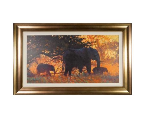 ROLF HARRIS (AUSTRALIAN b. 1930), BACKLIT GOLDlimited edition canvas print, signed and numbered 2/195image size 39.3cm x 75cm