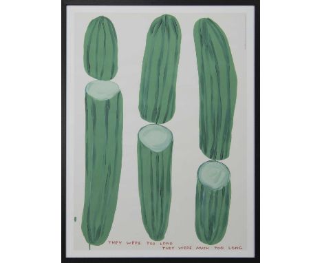 * DAVID SHRIGLEY OBE (SCOTTISH b. 1968),THEY WERE TOO LONG, MUCH TOO LONGlithograph on 200g Munken Lynx paperimage size 74cm 