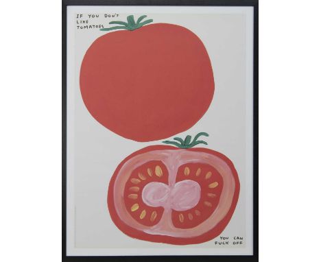 * DAVID SHRIGLEY OBE (SCOTTISH b. 1968),IF YOU DON'T LIKE TOMATOESlithograph on 200g Munken Lynx paperimage size 74cm x 54cm,