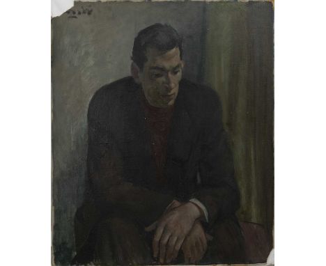 * WILLIAM CROSBIE RSA (SCOTTISH 1915 - 1999),PORTRAIT OF A MANoil on board, signedoverall size 76cm x 64cm Unframed.Note. The