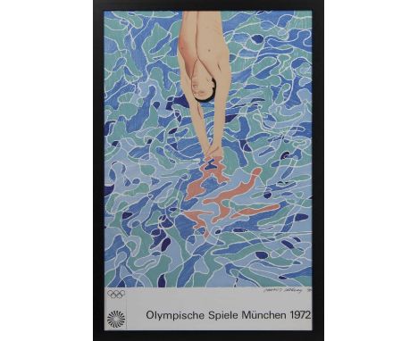 * DAVID HOCKNEY OM CH RA (BRITISH b. 1937),OLYMPISCHE SPIELE MÜNCHENlithograph poster of 'The Diver' commissioned for the 197