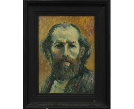 SCOTTISH SCHOOL,PORTRAIT OF A MANoil on board, initialled LSD and dated '73 image size 36cm x 26cm, overall size 50cm x 40cm 