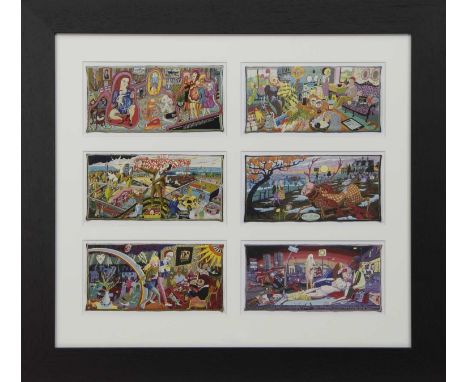 * GRAYSON PERRY RA (BRITISH b. 1960),THE VANITY OF SMALL DIFFERENCESfull set of six digital printed cards with a book, hand-s