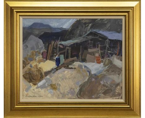 * SHEILA MACMILLAN DA PAI (SCOTTISH 1928 - 2018),OLD SHEDS ABOVE MONTEJAQUE (SPAIN)oil on board, signed and dated 2000image s