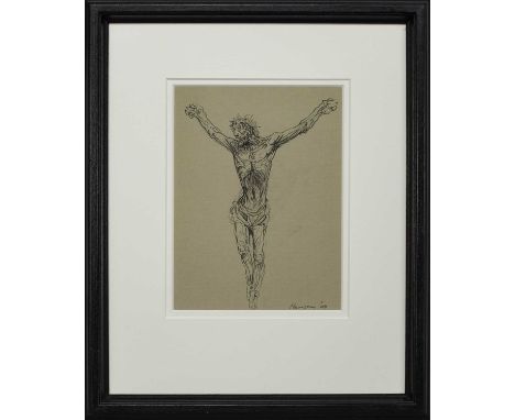 * PETER HOWSON OBE (SCOTTISH b. 1958),CRUCIFIXION 2009charcoal on paper, signed and dated '09, titled label versoimage size 3