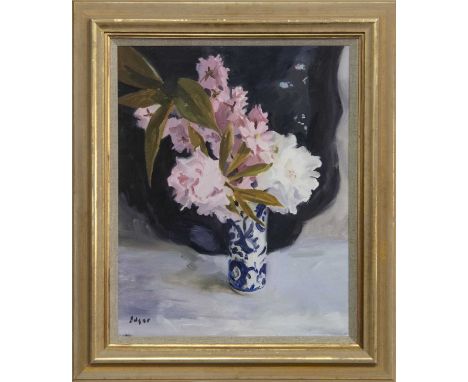 * NORMAN EDGAR RGI (SCOTTISH b. 1948),RHODODENDRONSoil on canvas, signedimage size 49cm x 39cm, overall size 66cm x 56cmFrame