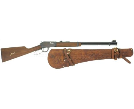  LL 510mm, TL 945mm, brüniertes Stahlgehäuse, lauflanges Magazinrohr, Federvisier mit Stufenschieber, Perlkorn mit Korntunnel