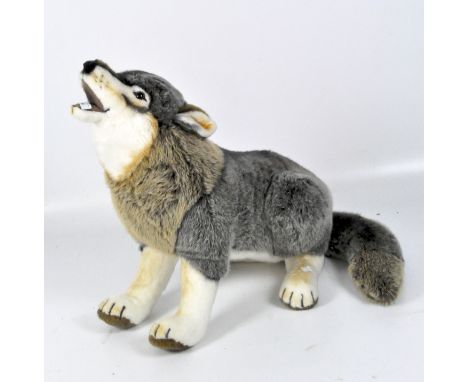 A large contemporary Steiff wolf, 'Snorry', height 64cm, with the original certificate