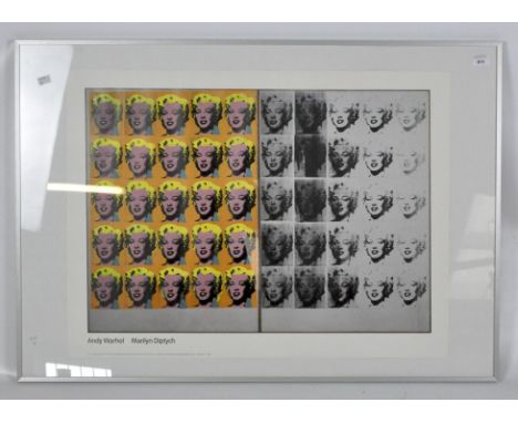 A contemporary Andy Warhol 'Marilyn Diptych' print, dated 2000, from the Tate, 71cm x 101cm including frame.