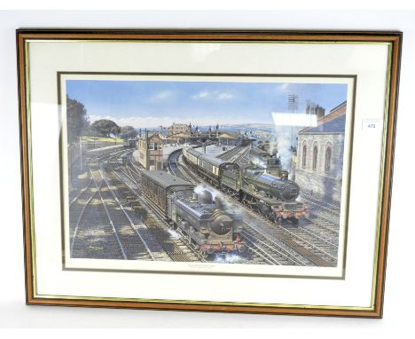 'Elegance &amp; Industry', print after B J Freeman, framed and glazed, 57cm x 74cm