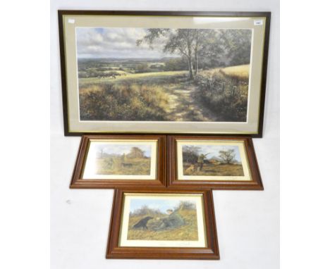 Three Trevor Parkin limited edition signed prints, comprising 'Poised for Action', 'Shared Break' and 'One For The Bag', 20cm