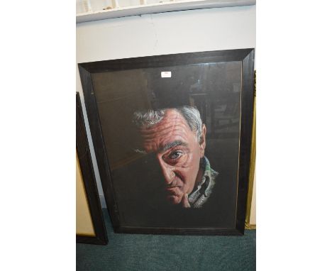 Large Pastel Portrait by D. Popple 