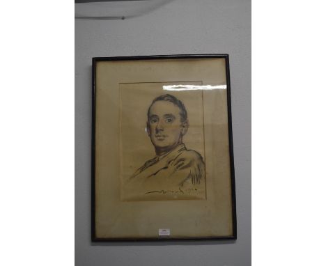 Original Pastel Portrait signed Holland 1924 