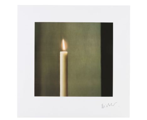 (See English version below)Gerhard Richter (Dresden 1932 – lebt in Köln). „Kerze II“. 1989Offsetdruck auf weißem Karton.  91 