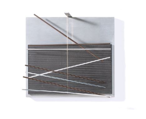 (See English version below)Jesús Rafael Soto (Ciudad Bolívar 1923 – 2005 Paris). „Vibrations Métalliques“. 1969Wandrelief: Se