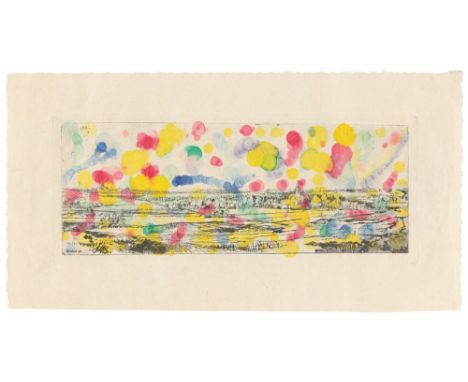 (See English version below)Sigmar Polke (Oels 1941 – 2010 Köln). Ohne Titel (Übermalter Faksimiledruck von Rembrandt mit der 