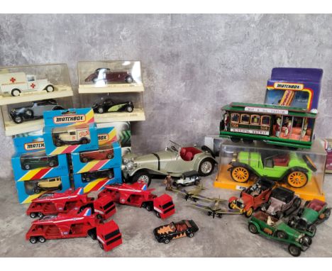 A Schuco tinplate 357 140 Mercer Typ 35J clockwork car, green, black running boards, yellow wheels, red seats,&nbsp; complete