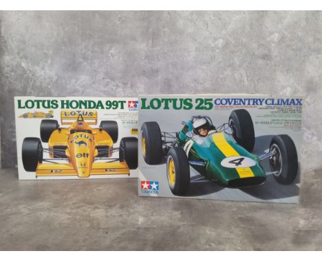 LOTUS: A Tamiya 1:20 scale Lotus 25 Coventry Climax plastic model kit (ITEM 20044), Grand Prix Collection No.44, boxed; anoth