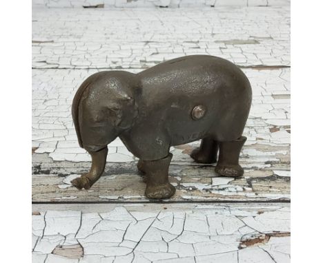 Late 19th Century Ives Toy Company, Bridgeport, Conneticut, cast iron ramp walking elephant toy, marked patent 1873, made by 