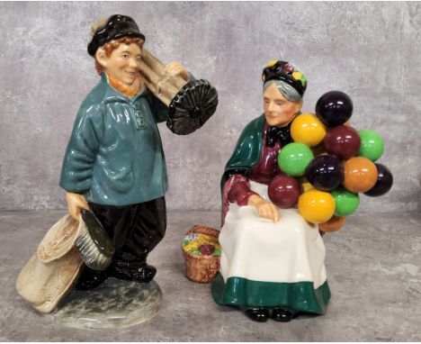 A Royal Doulton figure HN 2205 Master Sweep; another HN 1315 The Old Balloon Seller (2) 