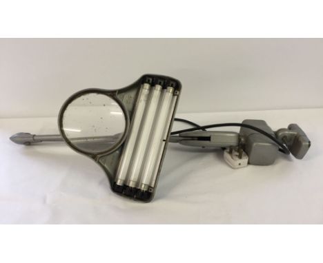A W.S.S.C. Southern watch and clock makers magnifying glass and lamp