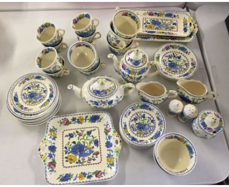 A large quantity of Masons Regency pattern tea, coffee and sandwich wares (approx 40 pieces), to include tea and coffee pots,