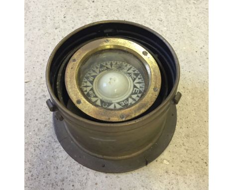 A large ships compass by John Lilley and sons, London.